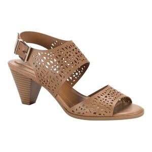 Style & Co Women's Hazleyy Open Toe Slingback Dress Sandals Brown Size 9 1/2 M